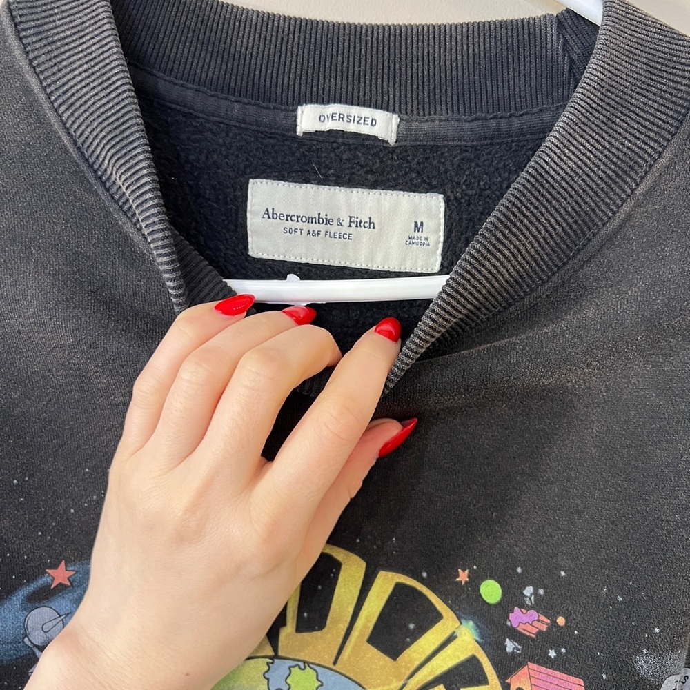 Abercrombie & Fitch Charcoal Snoop Dogg Crewneck Sweater - Picture 4 of 4